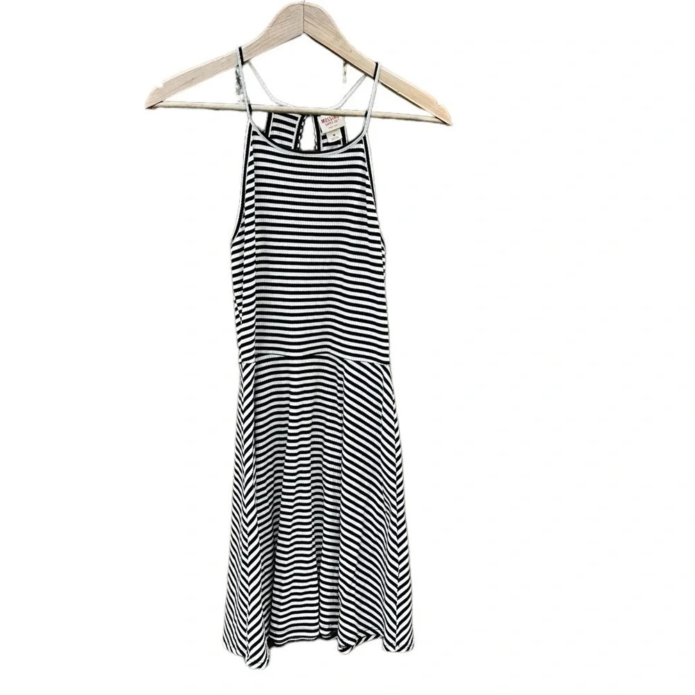 Mossimo women's black and white striped dress, sleeveless size medium